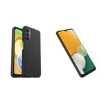 Otterbox Sleek Coque pour Samsung Galaxy A04s, Anti-Chute, testé Selon Les Normes Militaires, Noir + Protecteur d'écran Trusted Glass pour Galaxy A04s, Livré sans Emballage