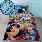 DC SUPER HERO GIRLS SINGLE DUVET COVER AND PILLOWCASE SET GIRLS BEDDING OFFICIAL