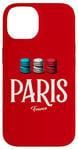 Coque pour iPhone 14 Paris France Drapeau Français Macarons Imprimé Blanc