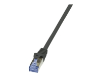 LogiLink PrimeLine - Koblingskabel - RJ-45 (hann) til RJ-45 (hann) - 30 m - SFTP, PiMF - CAT 7 (kabel) / CAT 6a (kontakter) - halogenfri, formstøpt, uten hindringer - svart