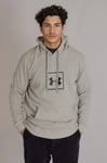 Under Armour Mens Hooded Sweatshirt - Grey Cotton - Size Small