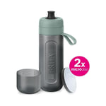 BRITA Sports Water Filter Bottle Active Dark Green 600ml Incl. 2x MicroDiscs