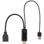 4K HDMI to DP Displayport Active converter cable with USB power for PC laptop UK