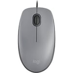 Logitech Silent M110 Mouse Wired Grey Suitable for lefthanded people