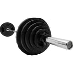 Master Fitness Nero Paket 87,5 kg, Skivstångsset gummerade