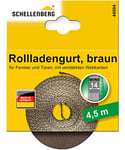 Schellenberg 44504 Sangle pour volet roulant, 14 mm, 4,5 m, Marron