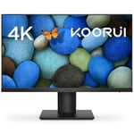 KOORUI 27 Inch Monitors, 4K Computer Monitors UHD(3840 * 2160), IPS, 6ms, 60Hz, 2x HDMI 2.0 & DisplayPort 1.4, Adpitive Sync, HDR10, VESA 100 * 100mm, 90% DCI-P3, Eye Care