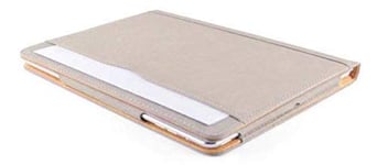 SALE! Iverson iPad 4 leather wallet cover case compatible with iPad 2 and iPad 3 with free screen protector and cleaning cloth. (PLATINUM GREY)