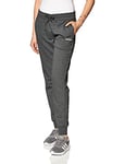 adidas W E PLN Pant Pantalon de Sport Femme, Dark Grey Heather/Signal Green, FR : M (Taille Fabricant : M)