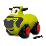 JAMARA- Claas-Tracteur Sauteur-Jouet Gonflable de Jardin-sans BPA-avec Pompe-À partir de 12 Mois-Favorise l'équilibre et la motricité, 466010, Vert