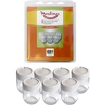 Lot de 7 pots en verre avec couvercle pour Yaourtiere MOULINEX