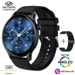 Montre Connectée Amoled Full Touch Pour Hommes Et Femmes,Appel Bluetooth,Fitness,Étanche Ip68,Horloge Et Boîte,Android Et Ios,2023 - Type Sa-Alpha-1 M Black