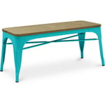 Banc - Design Industriel - Bois et Métal - Stylix Vert pastel