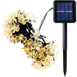 Guirlande lumineuse solaire pour fête de Noël, jardin, extérieur, étanche, éclairage de pelouse, décoration, lampes à fleurs à led