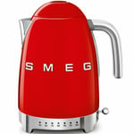 Vedenkeitin Smeg 2400 W 1,7 L Punainen Ruostumaton teräs Muovinen