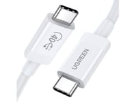 Ugreen Kabel Usb4 40Gbps 8K@60Hz Usb Typ C - Usb Typ C Power Delivery Pd 100W 0,8M Biały (Us506)