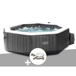 Spa gonflable Intex PureSpa Carbone octogonal Bulles et Jets 4 places