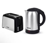 GEEPAS 2 Slice Bread Toaster & 1.8L 1800W Electric Kettle Kitchen Combo Set