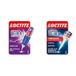 Loctite Super Glue-3 Creative, colle instantanée sous forme de stylo pour applications précises, colle universelle de 3 g & Super Glue-3 Précision, colle forte pour réparations précises, flacon 5 g