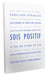 Feel Good Art Aie des Rêves Démesurés Toile sur Cadre Mural de Style Moderne/Typographique Bleu/Blanc 40 X 60 cm