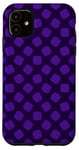 Coque pour iPhone 11 Purple Violet Cubes Rounded Square Polka Dot Berries Pattern