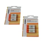 Lot de 8 batteries Vhbw aaa, Micro, R3, HR03 800mAh pour téléphone fixe aeg Eole 1425, 1800B, 1825