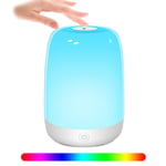 LED Night Light for Baby Nursery, Kids Bedside Touch Control Lamps Warm White Lights Children Color Changing Lighting for Sleeping