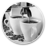 2 x Vinyl Stickers 30cm (bw) - Coffee Machine Cafe Restaurant  #42712