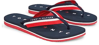 Tommy Hilfiger Women Tommy Loves NY Beach Sandal Flip-Flops, Blue (Midnight), 42 EU