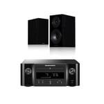 Marantz Melody X MCR612 Hifi Network System with Wharfedale Diamond 12.1 Bookshelf Speakers Package Black