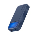 PROMATE 20000mAh Super-Slim Power Bank with Smart LED Display. 1x USB-A &amp; 1x USB-C Charging Ports. 1x USB-C Input Port. Auto-Voltage Regulation. Includes Built-in Kick Stand. Blue Colour. (p/n: TORQ-20.BL)