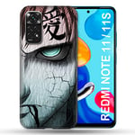 Cokitec Coque pour Xiaomi Redmi Note 11 / 11S Manga Naruto Gaara, Multicolore