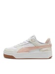 Puma Womens Carina Street Vtg Trainers - White/pink, White/Pink, Size 4, Women