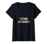 Womens Kids FUTURE ACTUARY Graduation Finance Risk Calculator V-Neck T-Shirt