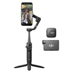 DJI Osmo Mobile 6 (Gris Ardoise) + DJI Mic Mini (1 TX + 1 RX), stabilisateur de nacelle pour Smartphone, Microphone sans Fil, Audio de Haute qualité, DJI OsmoAudio™, Annulation Active du Bruit