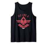 Top Gun Maverick Fly Like A Girl Spade Symbol Tank Top