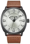 Police Urban Rebel Brown Leather Strap Watch