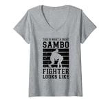 Womens This is what a great Sambo fighter looks like - Sambo V-Neck T-Shirt