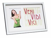 Deknudt Frames S43AL2E2VV Cadre Photo avec Expression Veni Vidi Vici Bois Noir 10 x 15 + 15 x 15/20 x 30 cm