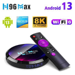 Android TV Box, Android 13.0 Boîtier 2GB 16GB RK3528 Quad-Core Cortex-A53 GPU Mali-450 - 8K Dual-Band WiFi 6 BT 5.0 USB 2.0/3.0