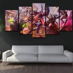 104Tdfc Hero Shooter Video Game Home Decor Modern 5 panel canvas wall art prints on canvas -150x80cm Framed 5 Panels canvas art work Living Room Decoration Bedroom Decor