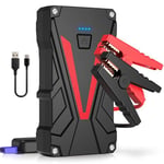 Jump Starter Power Pack, 3000A Peak,12V Car Jump Starter (up to 9L Gas/8L Diesel Engines) Portable Car Battery Booster Jump Starter with Jump Leads,Quick Charge,LED Flashlight (3000A)