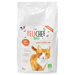 Félichef Croquettes sans Céréales pour Chat Stérilisé 5 kg