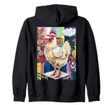 Chicken Lady Glamorous Hen Crazy Chicken in High Heels Zip Hoodie