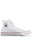 Converse Unisex Hi Top Trainers - White, White, Size 11, Women