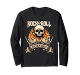 Rock And Roll Never Die Vintage Retro Rock&Roll Rock Concert Long Sleeve T-Shirt