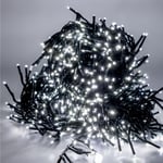 Luccika Cluster Languette 10 MT 500 LED Blanc Glace 4 Jeux Arbre de Noël