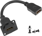 HDMI Panneau Montage Extension Adaptateur 4K@60Hz HDMI 2.0 Femelle à Femelle Display Connecteur HDMI Court Câble Panneau Prise,D-Panel/XLR-Panel,pour HDTV Moniteur projecteur,20cm/7.8in