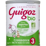 Lait de croissance en poudre 3ème âge, de 10 mois à 3 ans, bio