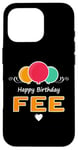 Coque pour iPhone 16 Pro Joyeux anniversaire en disant Fee